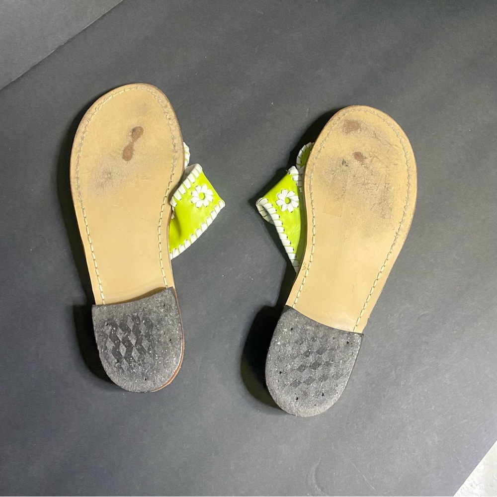 Jack Rogers Lime Green and Tan Women's Sandals - Picture 4 of 8